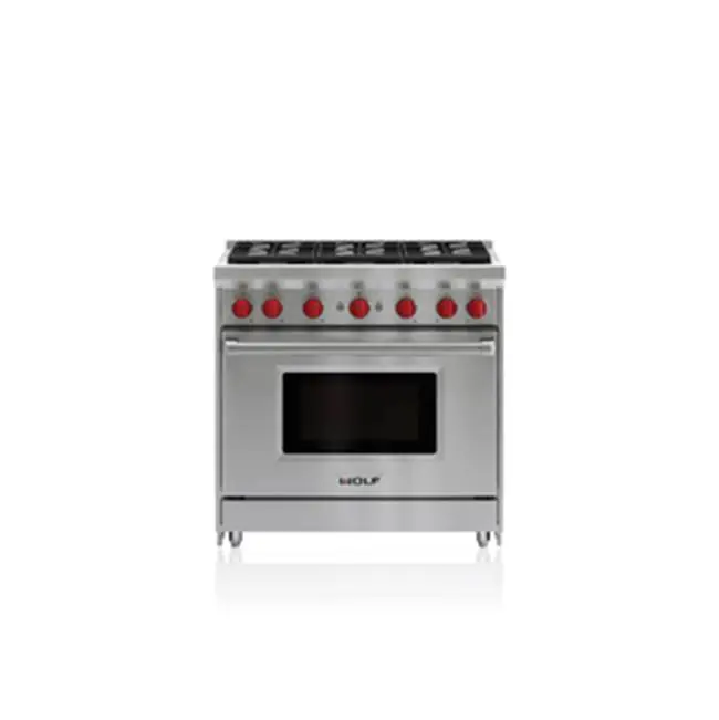 36" Gas Range, 6 Burner, Lp