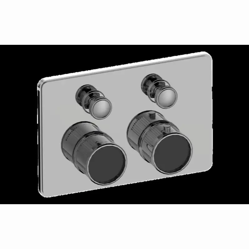 Traditional 2-Button Fluted Knurl Compact Trim