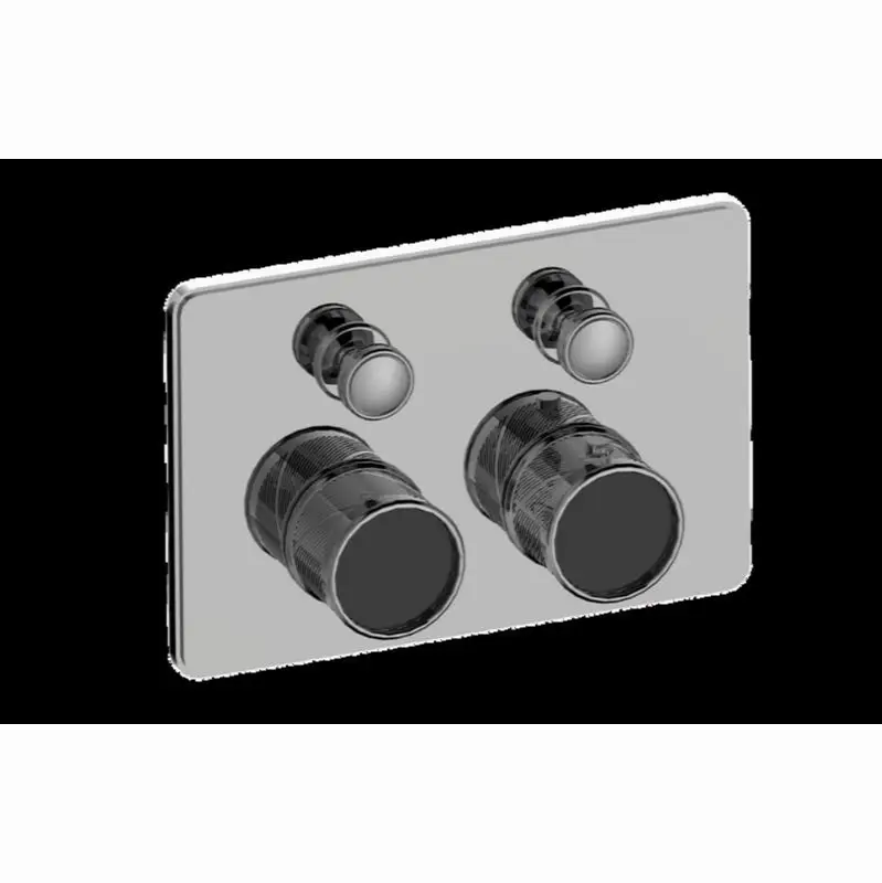 Traditional 2-Button Oblique Knurl Compact Trim