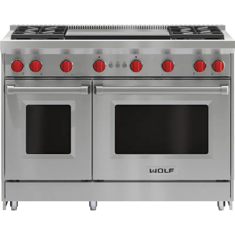 48" Gas Range, 4 Burner, Double Griddle, Ng