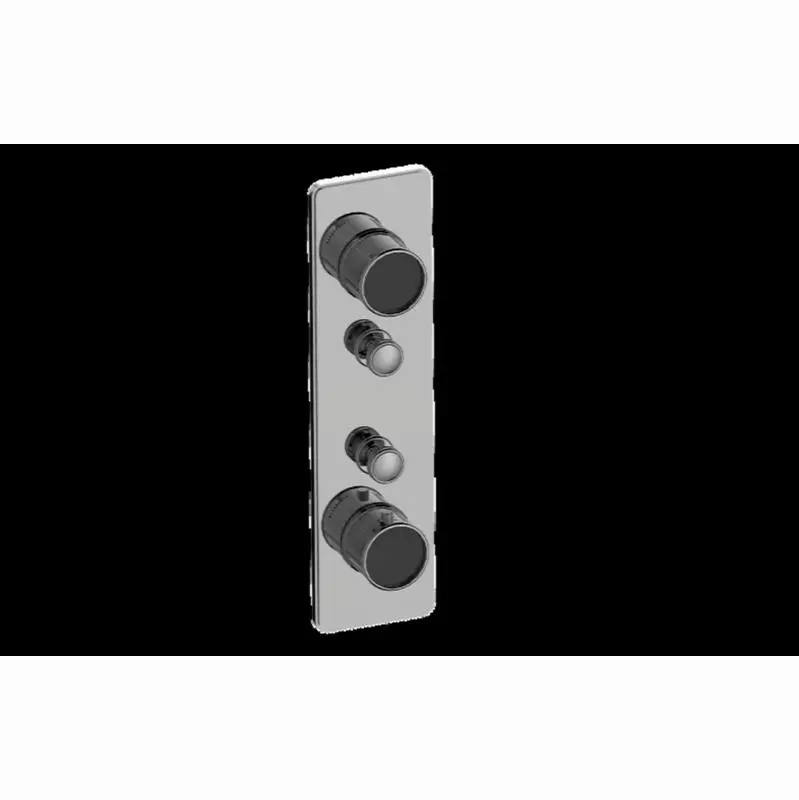 Traditional 2-Button Split Knob Fluted Knurl Vertical Trim