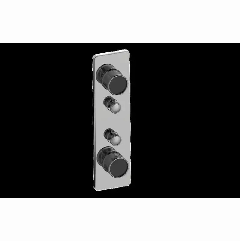 Traditional 2-Button Split Knob Oblique Knurl Vertical Trim