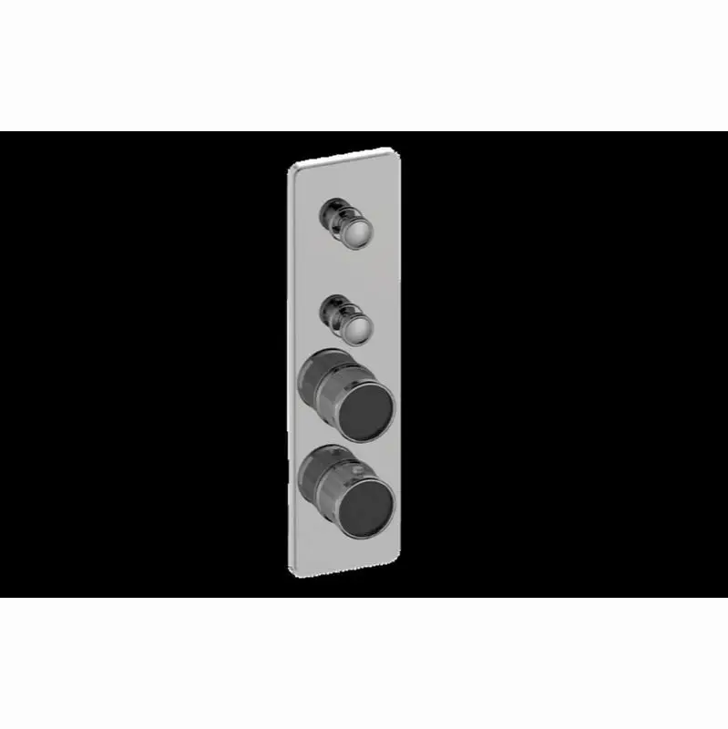 Traditional 2-Button Paired Knob Diamond Knurl Vertical Trim