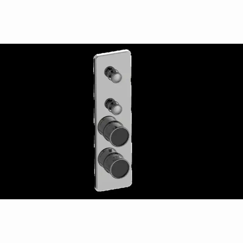 Traditional 2-Button Paired Knob Fluted Knurl Vertical Trim