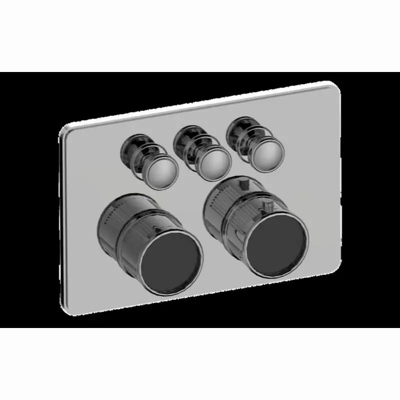 Traditional 3-Button Fluted Knurl Compact Trim