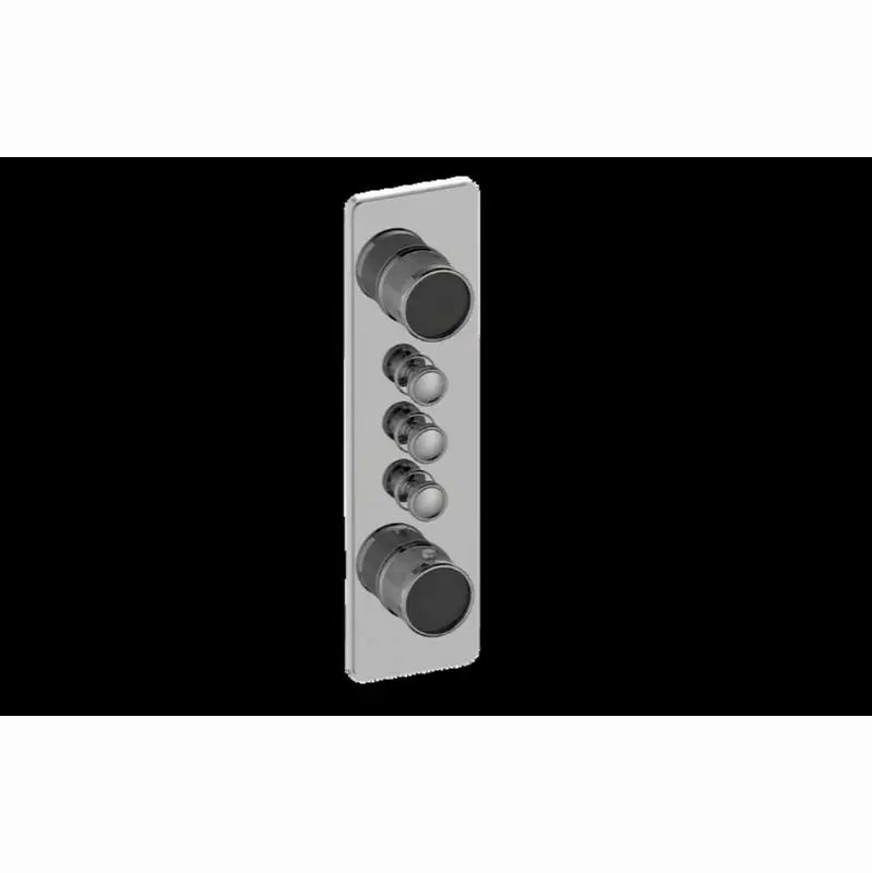 Traditional 3-Button Split Knob Diamond Knurl Vertical Trim