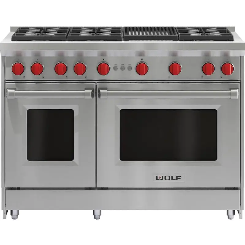 48" Gas Range, 6 Burner, Charbroiler, Ng