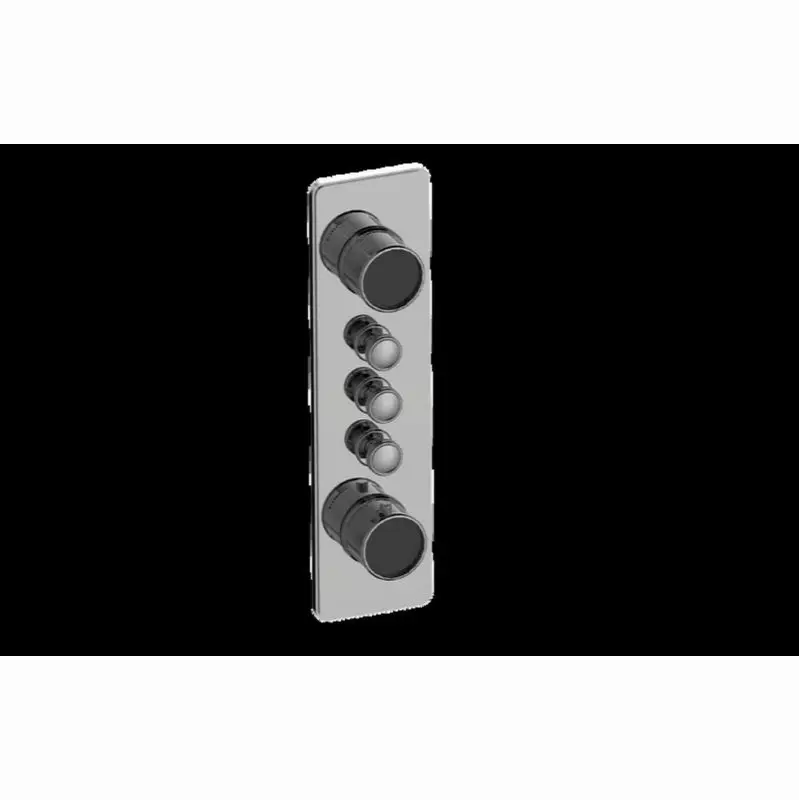 Traditional 3-Button Split Knob Fluted Knurl Vertical Trim
