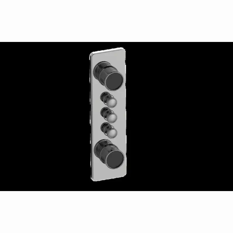 Traditional 3-Button Split Knob Oblique Knurl Vertical Trim