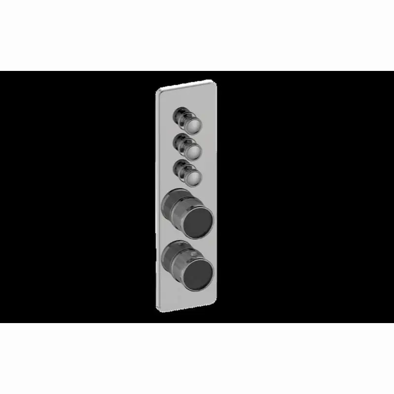 Traditional 3-Button Paired Knob Diamond Knurl Vertical Trim