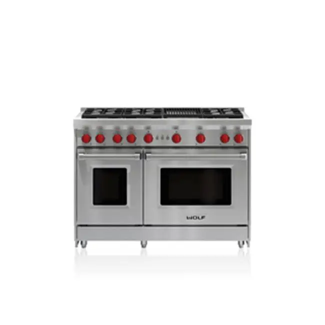 48" Gas Range, 6 Burner, Charbroiler, Lp