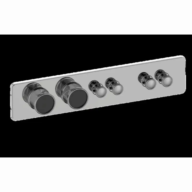 Traditional 4-Button Paired Knob Oblique Knurl Horizontal Trim