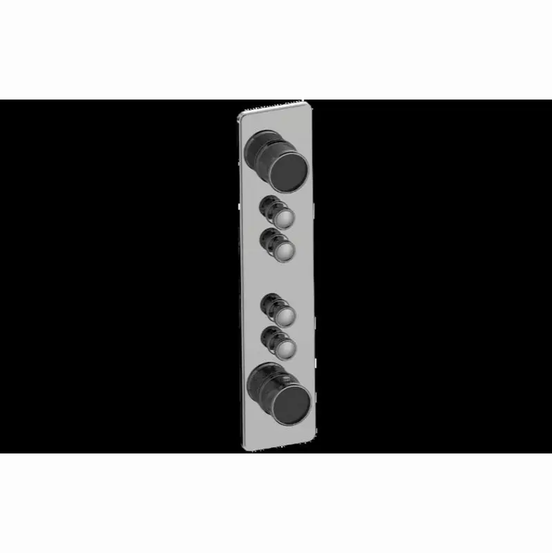 Traditional 4-Button Split Knob Diamond Knurl Vertical Trim