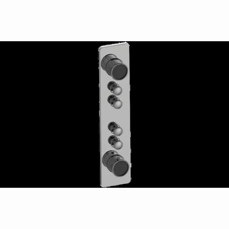 Traditional 4-Button Split Knob Fluted Knurl Vertical Trim