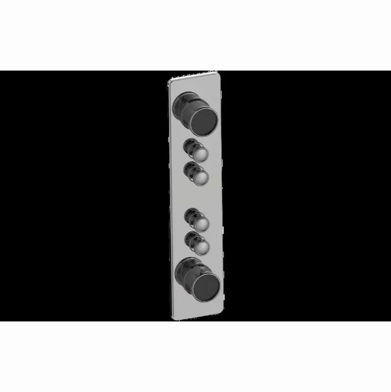 Traditional 4-Button Split Knob Oblique Knurl Vertical Trim