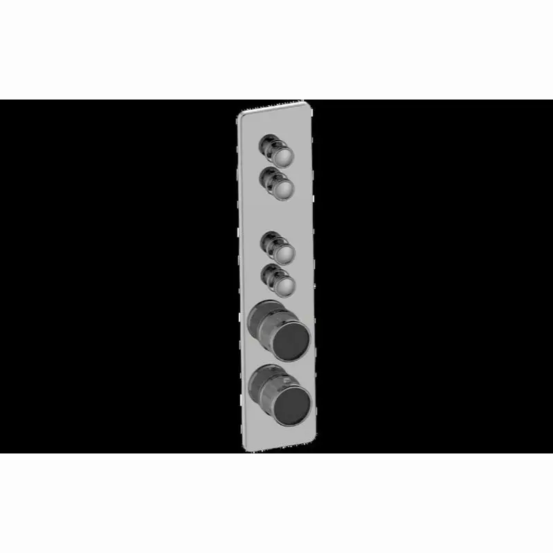 Traditional 4-Button Paired Knob Diamond Knurl Vertical Trim