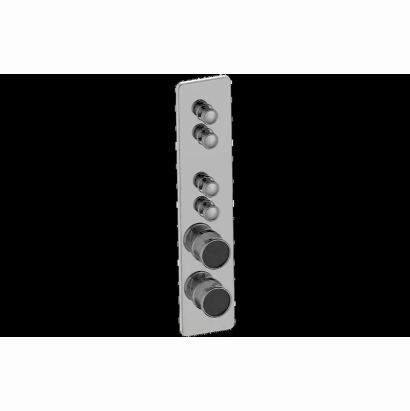 Traditional 4-Button Paired Knob Oblique Knurl Vertical Trim