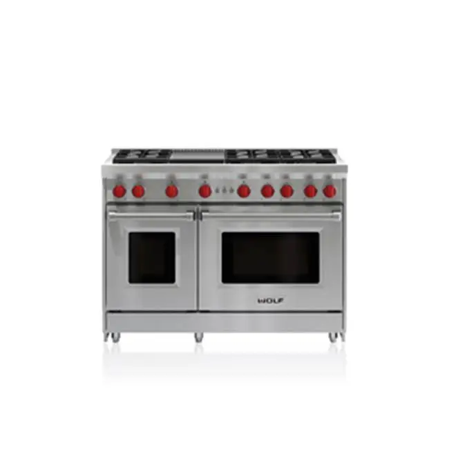 48" Gas Range, 6 Burner, Griddle, Lp