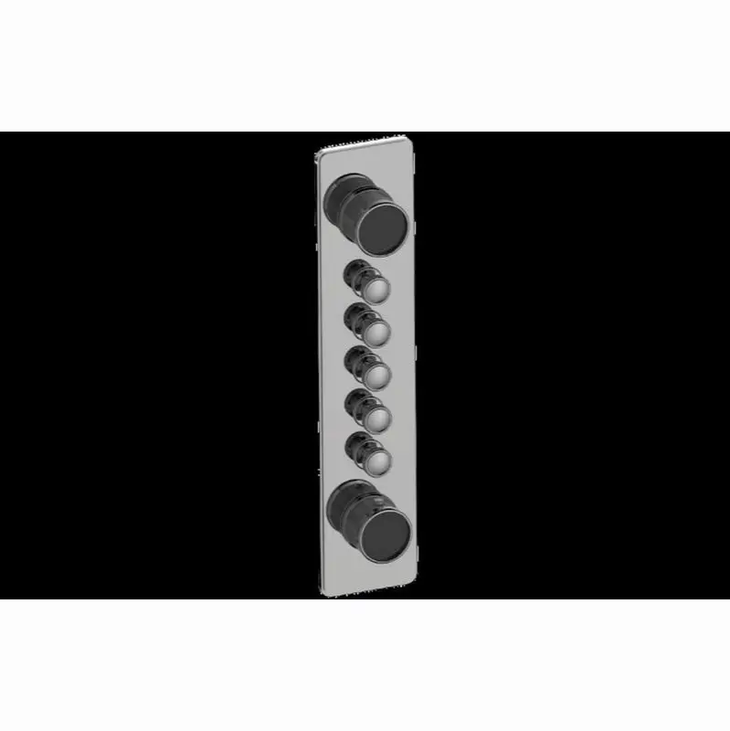Traditional 5-Button Split Knob Diamond Knurl Vertical Trim