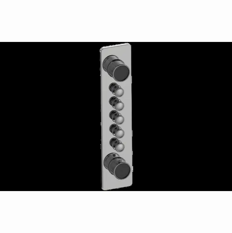 Traditional 5-Button Split Knob Fluted Knurl Vertical Trim
