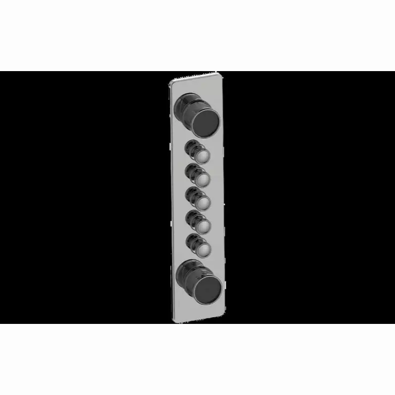 Traditional 5-Button Split Knob Oblique Knurl Vertical Trim