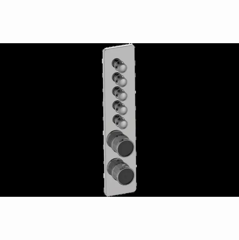 Traditional 5-Button Paired Knob Diamond Knurl Vertical Trim