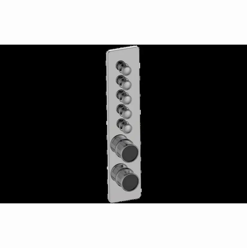 Traditional 5-Button Paired Knob Fluted Knurl Vertical Trim