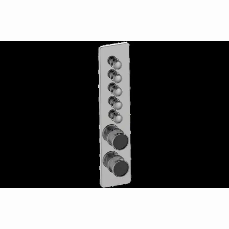 Traditional 5-Button Paired Knob Oblique Knurl Vertical Trim
