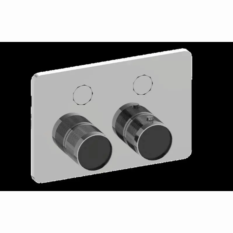 Contemporary 2-Button Diamond Knurl Compact Trim