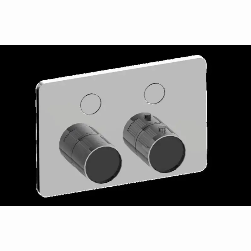 Contemporary 2-Button Fluted Knurl Compact Trim