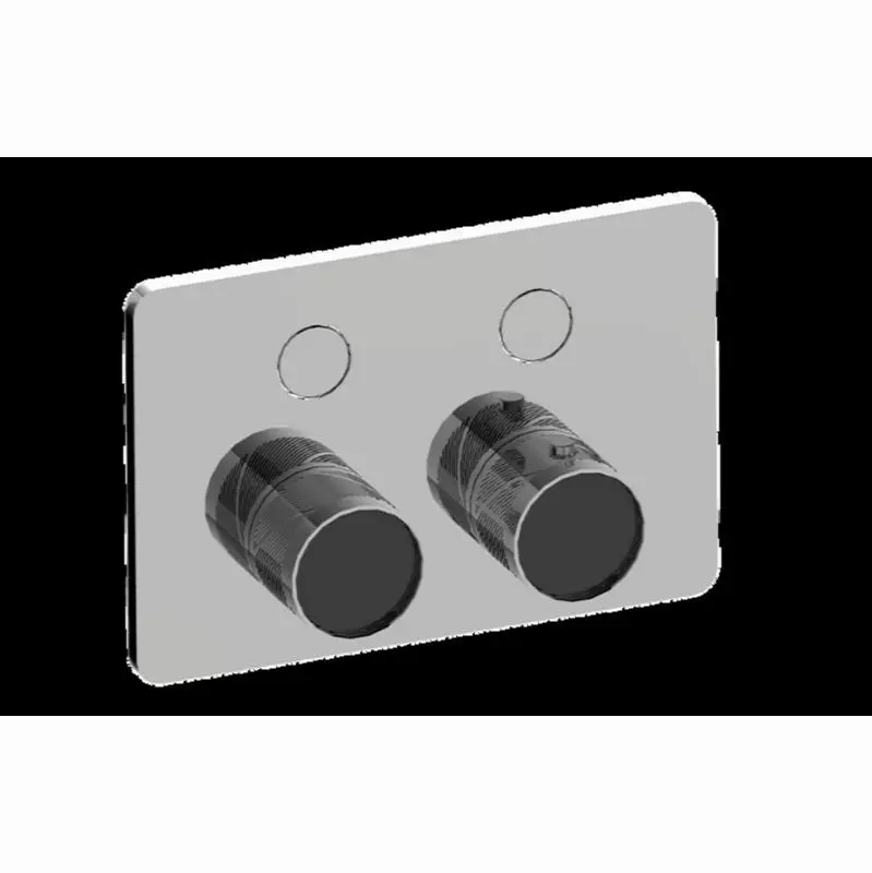 Contemporary 2-Button Oblique Knurl Compact Trim