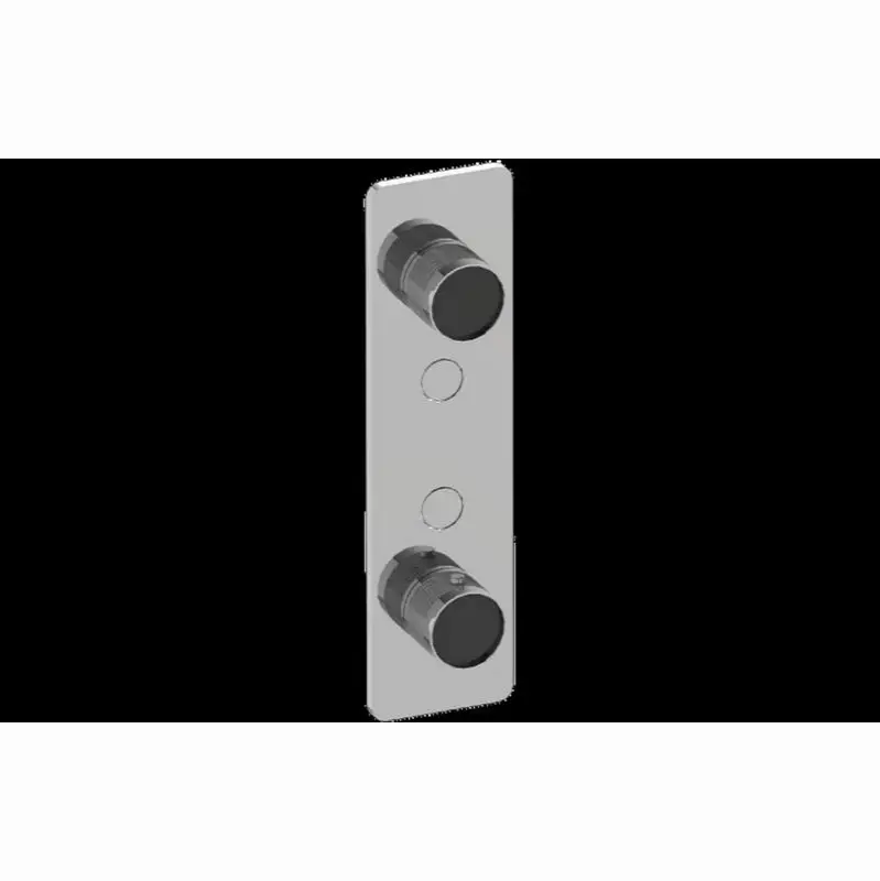 Contemporary 2-Button Split Knob Diamond Knurl Vertical Trim