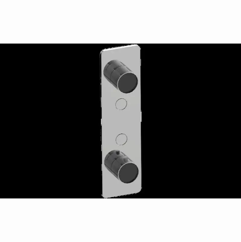 Contemporary 2-Button Split Knob Fluted Knurl Vertical Trim