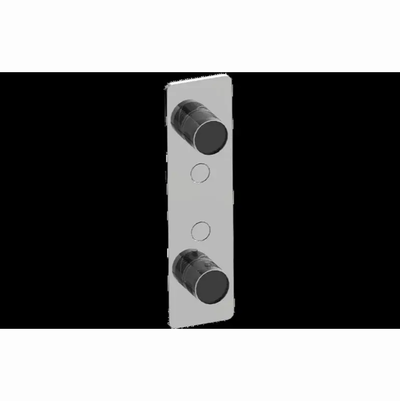 Contemporary 2-Button Split Knob Oblique Knurl Vertical Trim