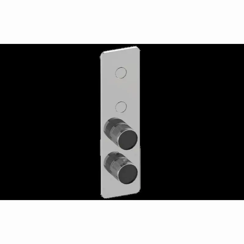Contemporary 2-Button Paired Knob Diamond Knurl Vertical Trim