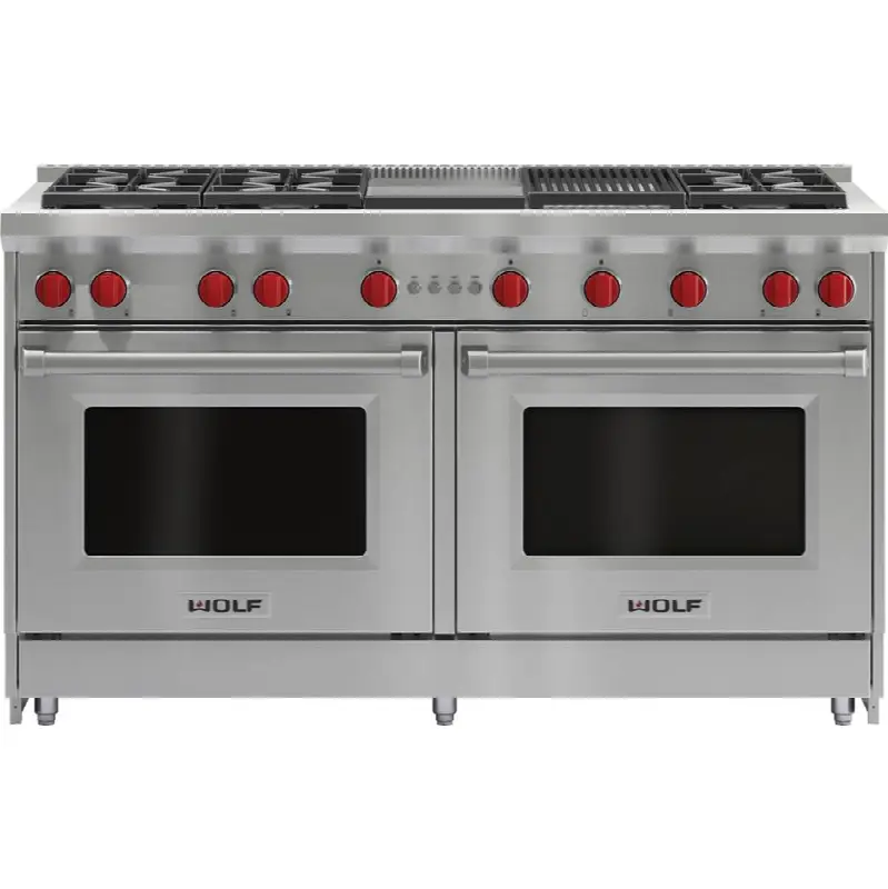 60" Gas Range, 6 Burner, Char & Griddle, Ng