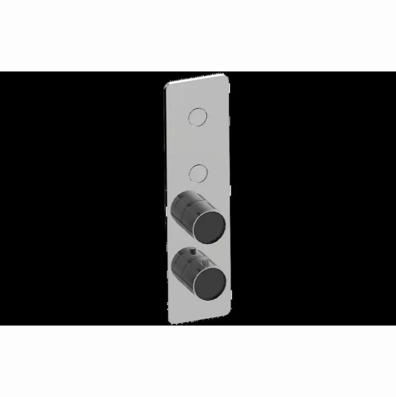 Contemporary 2-Button Paired Knob Fluted Knurl Vertical Trim