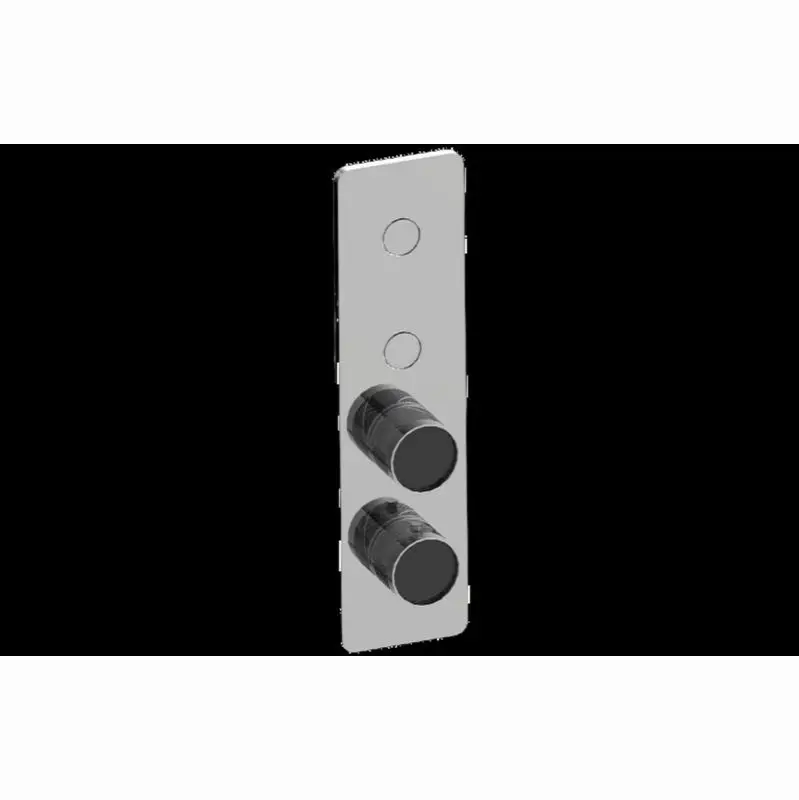 Contemporary 2-Button Paired Knob Oblique Knurl Vertical Trim