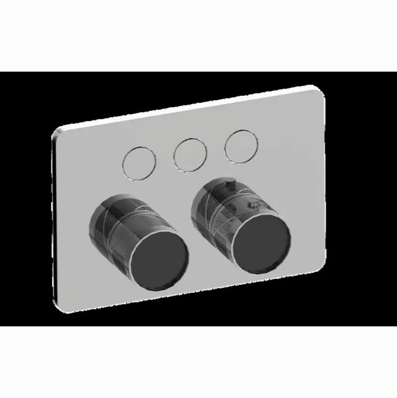 Contemporary 3-Button Oblique Knurl Compact Trim