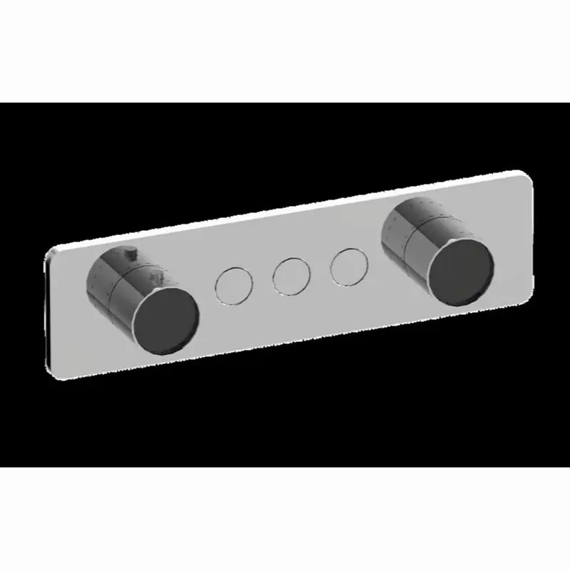 Contemporary 3-Button Split Knob Horizontal Trim