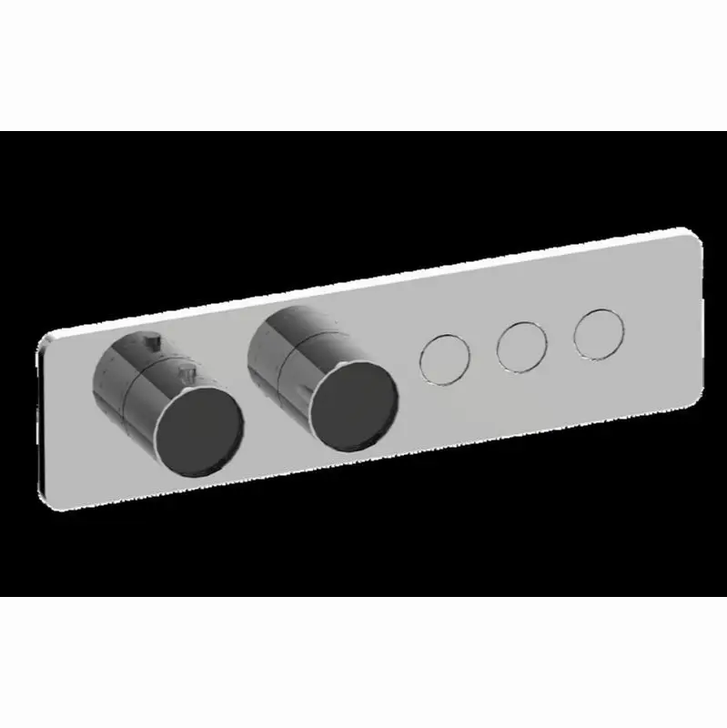 Contemporary 3-Button Paired Knob Horizontal Trim
