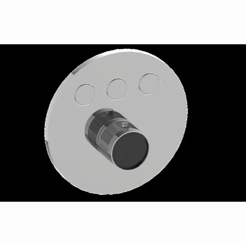 Contemporary 3-Button Diamond Knurl Round Trim