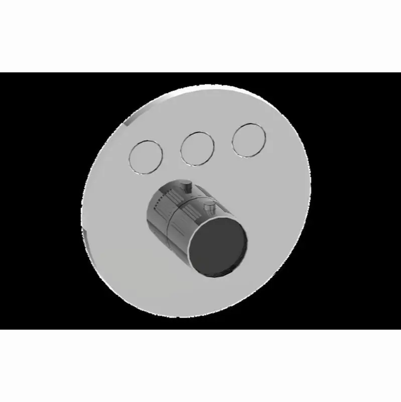 Contemporary 3-Button Fluted Knurl Round Trim
