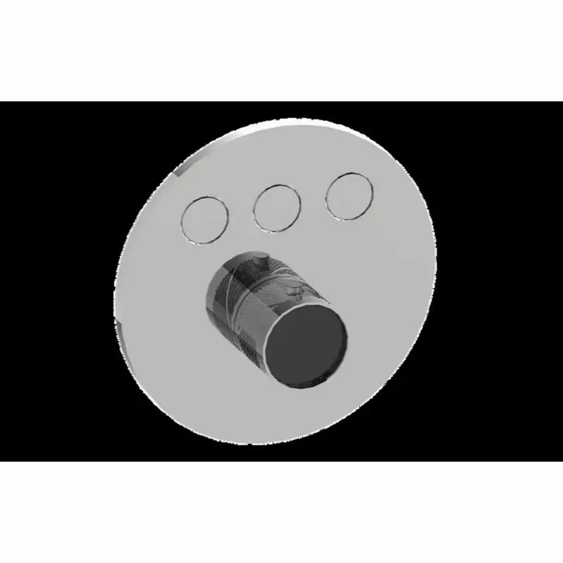 Contemporary 3-Button Oblique Knurl Round Trim