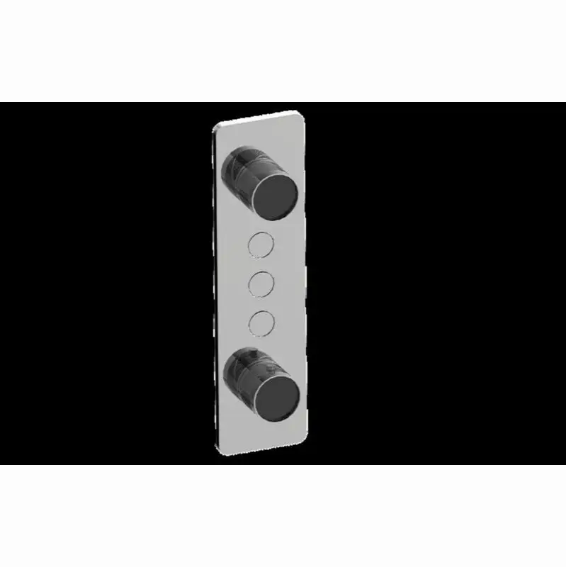 Contemporary 3-Button Split Knob Oblique Knurl Vertical Trim