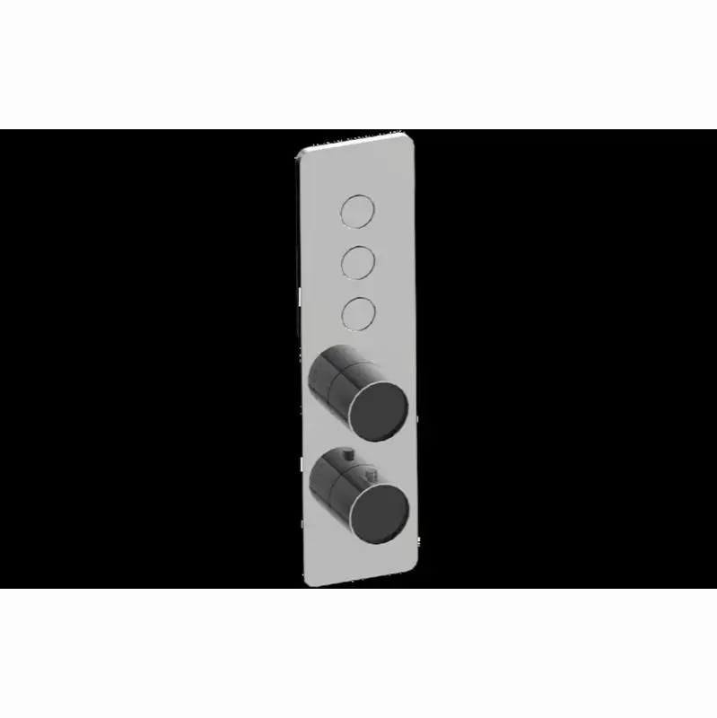 Contemporary 3-Button Paired Knob Vertical Trim