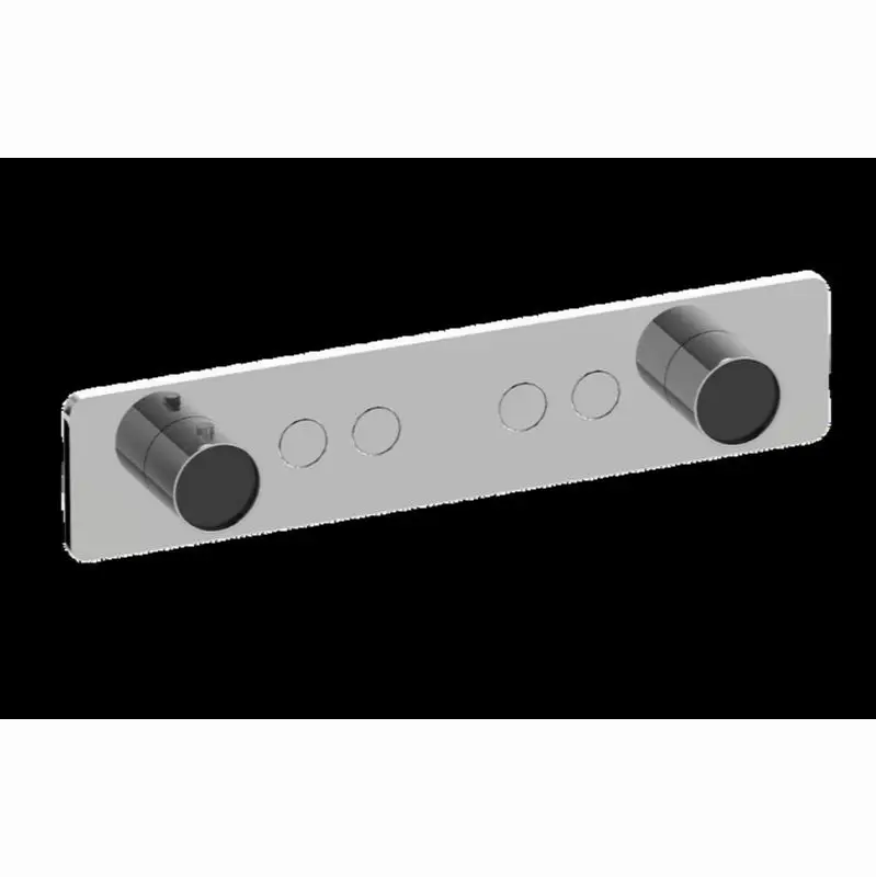Contemporary 4-Button Split Knob Horizontal Trim