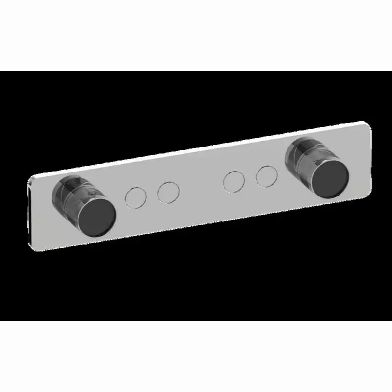 Contemporary 4-Button Split Knob Oblique Knurl Horizontal Trim