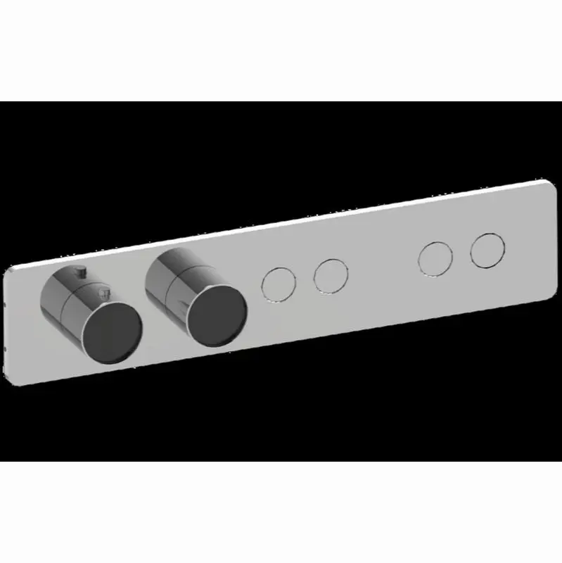 Contemporary 4-Button Paired Knob Horizontal Trim