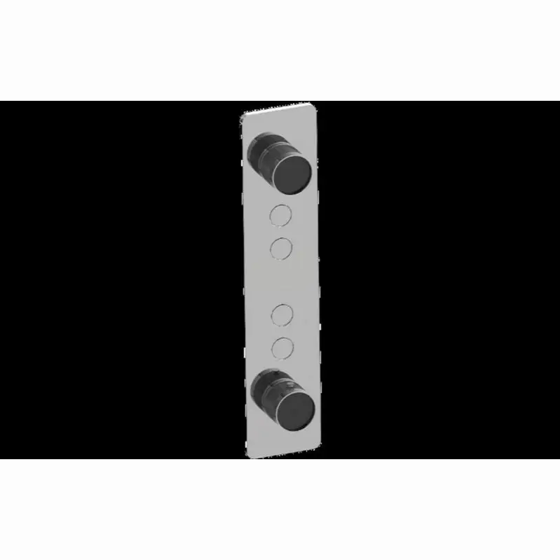 Contemporary 4-Button Split Knob Diamond Knurl Vertical Trim